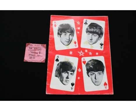 BEATLES FOUR ACES PROGRAMME & TICKET - from their performance at the Finsbury Park Astoria on the 1st Nov 1964. There is tape