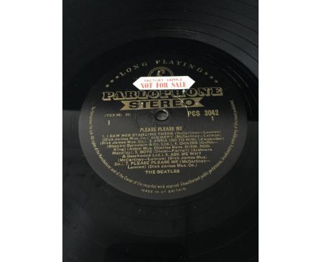 PLEASE PLEASE ME BLACK GOLD STEREO FACTORY SAMPLE - incredible stereo 1st pressing of the LP issued with a "Factory Sample NO