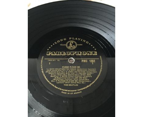 PLEASE PLEASE ME BLACK GOLD MONO - nice example of their 1st press debut LP with Dick James credits. 1G/1R stampers. Vinyl ha