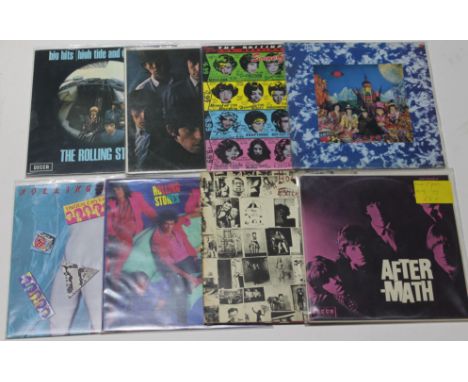 8x THE ROLLING STONES LPs various titles and labels