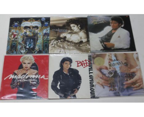 6x MADONNA and MICHAEL JACKSON LPs various titles and labels 