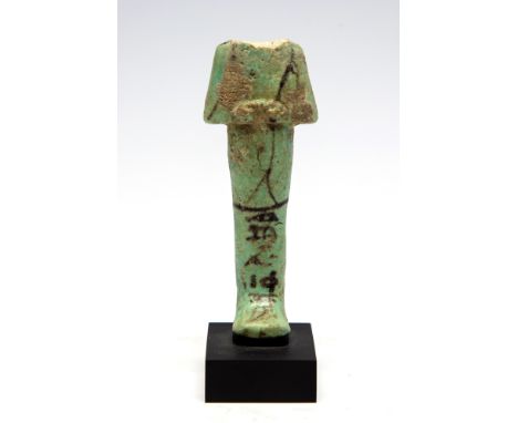 Egyptian Ushabti Section for Tasa, Third Intermediate Period, C. 712 BC. A Third Intermediate Period mummiform overseer shabt