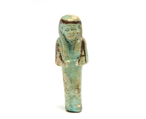 Ex. Christie’s Egyptian Faience Overseer Shabti Figure with Baron Edouard Empain Provenance, Ex. Christies, April 2011. C. 10