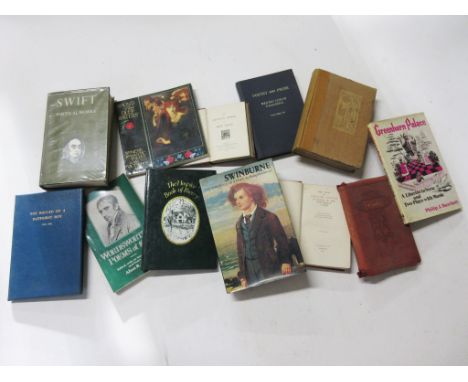39: 12 titles poetry including SWINBURNE, THE PORTRAIT OF A POET + WORDSWORTH POEMS OF 1807 + SWIFT POETICAL POEMS