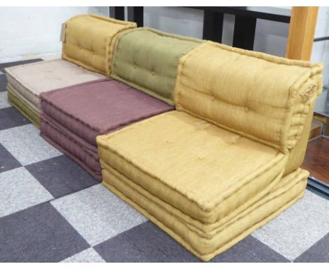 ROCHE BOBOIS MAH JONG SOFA, of compact proportions, with interlocking cushions, 93cm D x 67cm H x 150 L. (with faults)