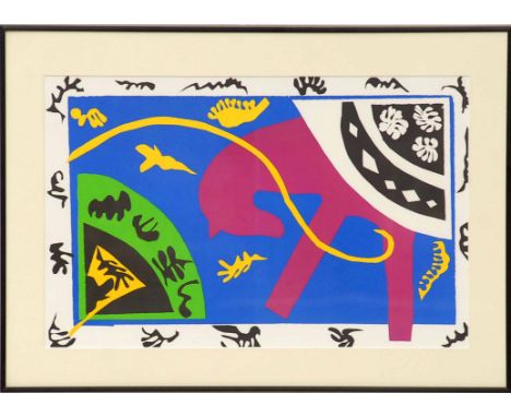 HENRI MATISSE 'Le Cheval l'Ecuyere et le Clown', lithograph, edition: 1500-2004, Suite: Jazz, printed by Mourlet, framed and 