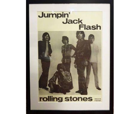 ROLLING STONES 'JUMPIN' JACK FLASH' DECCA RECORDS PROMO POSTER, F12782 is the catalogue number of the Decca Record released, 