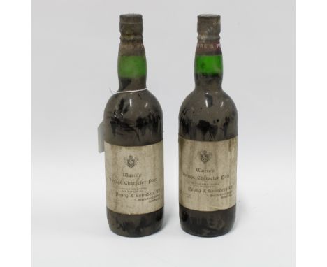 Warre's Vintage Character Port, two bottles of vintage port, bottled by Young &amp; Saunders Ltd, Queensferry Street, Edinbur