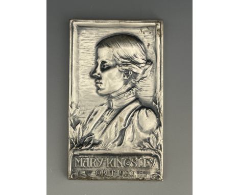 Charles John Allen and Herbert McNair, an Elizabeth II facsimile silver memorial plaque for Mary Kingsley, designed circa 191