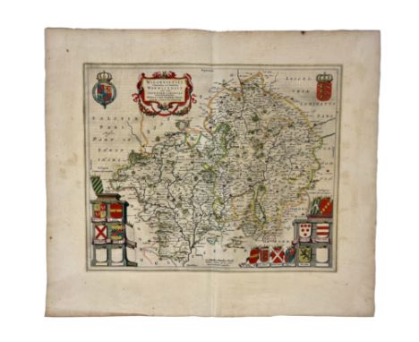 Johannes Blaeu, Wigorniensis Comitatus et Comitatus Warwicensis; nec non Coventrae Libertas, Worcester, Warwik Shire and the 