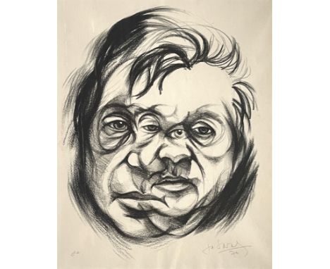 Jacques Saraben (French, 1939), Francis Bacon, signed and dated 1979 l.r., Ed. EA, print, 48 by 38cm, framed