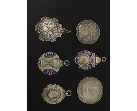 British rifle medals, two silver National Small Bore Rifle Association medals, one verso engraved D.J. Braysher 1968 to one, 