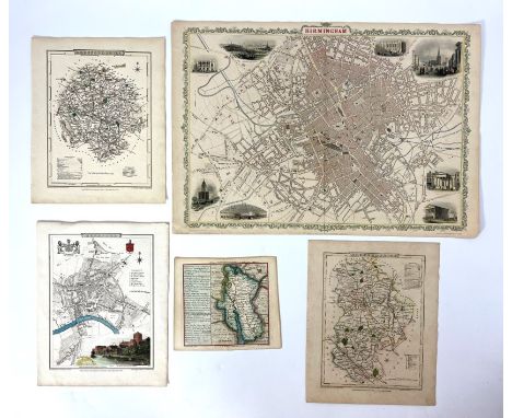 English counties, a collection of thirteen 18th to 19th century maps, including A Mappe of the County of Worcester by Richard
