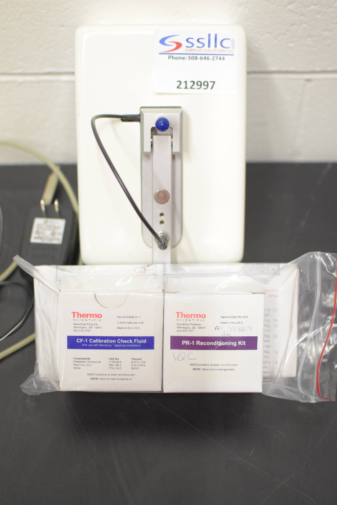 Nanodrop ND1000 UV/Vis Spectrophotometer, Includes CF1 Calibration Check Fluid PR1 Reconditio