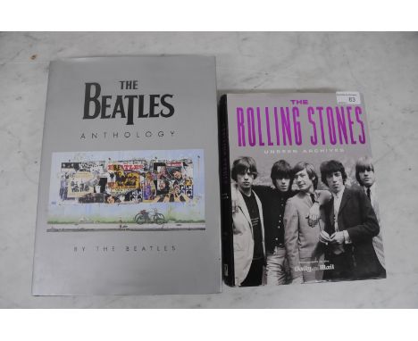 Copy of 'Beatles' Anthology by The Beatles published 2000 by Cassell & Co., also a copy of The Rolling Stones Unseen Archives