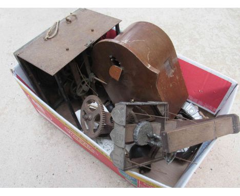 An antique French clock movement and two others 