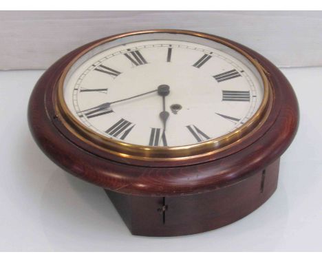 A 20th Century 10" dial clock with Roman dial and 30 hour movement, key and pendulum