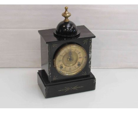 A Victorian marble 8 day mantel clock