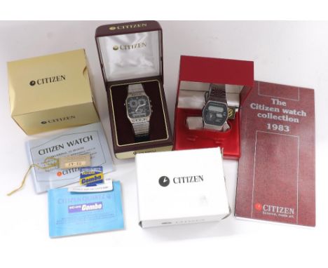 Citizen Digi-Ana chronograph alarm stainless steel gentleman's bracelet watch, ref. 8943-083652, quartz, 32mm (Citizen box wi