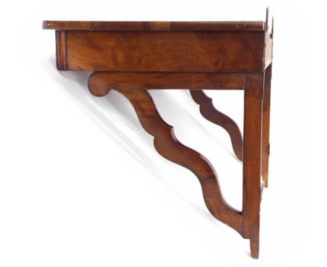 Large mahogany wall clock bracket, 21.5" wide, 16" deep