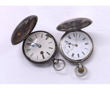 Silver fusee verge hunter pocket watch, the movement signed Josh Thistle, Nether Stowey, no. 71922, with engraved balance coc