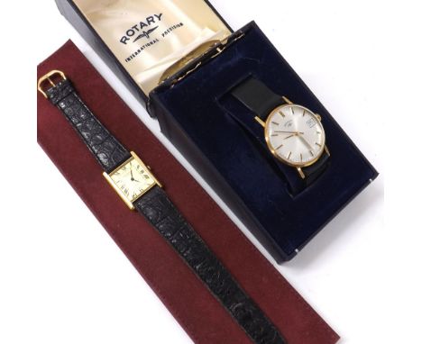 Raymond Weil Geneve Quartz gold plated gentleman's wristwatch, ref. 9007, champagne dial, black leather strap, 23mm (pouch); 