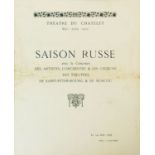 [BALLETS RUSSES] Saison Russe, Théâtre du Châtelet, Paris, Saison Mai-Juni 1909. 2 offizielle