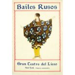 [BALLETS RUSSES] Les Ballets Russes im Gran Teatro del Liceo à Barcelone 1917. 8. November 1917,