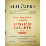 [BALLETS RUSSES, BAKST] Les Ballets Russes im Alhambra Theatre London, 1919. 30. April - 22. Juli