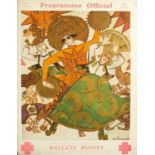 [BALLETS RUSSES, BAKST, GROSS, LARIONOW, MARTY] Offizielles Programm: Les Ballets Russes, Matinée zu