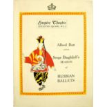 [BALLETS RUSSES, BAKST, PICASSO] Les Ballets Russes im Empire Theatre London, 1919. Programm vom