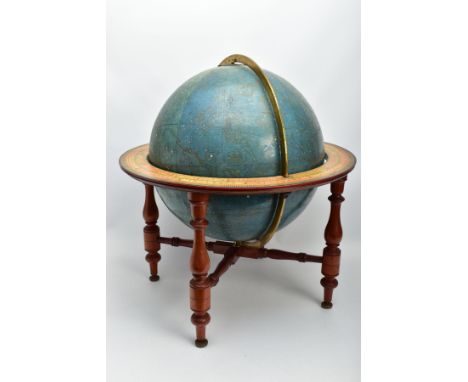 AN 18-INCH W &amp; A K JOHNSTON LIMITED (EDINBURGH &amp; LONDON) CELESTIAL GLOBE, the sphere applied with twelve gores of blu