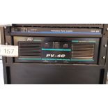 PEAVEY PV-4C — 2-CHANNEL PROFESSIONAL POWER AMPLIFIER, 210 W PER CHANNEL @ 4 Ω, RACK-MOUNTABLE.