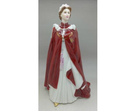 A Royal Worcester figure, Queen Elizabeth II, boxed