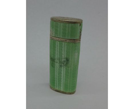 A silver and guilloche enamel scent bottle, a/f