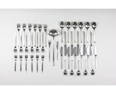 Speisebesteck43-tlg., Wilkens &amp; Söhne, Bremen, 800 Silber punziert, mit Halbmond, Krone und Manufakturmarke, alle Teile m