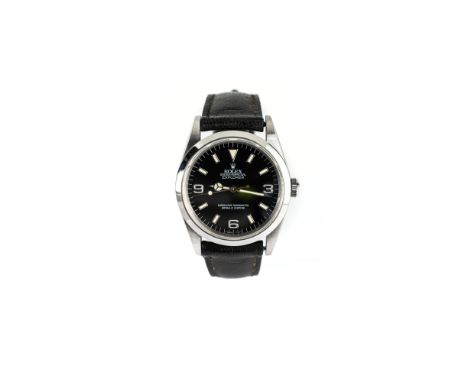 Rolex Herrenarmbanduhr Oyster Perpetual Explorer1991, Ref.-Nr. 14270, Gehäuse-Nr. N424801, Automatik, Werk-Nr. 4542855, Gehäu