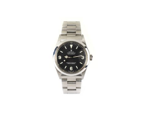Rolex Herrenarmbanduhr Oyster Perpetual Explorer1989, Ref-Nr. 1016, Gehäuse-Nr. L216890, Automatik, Werk-Nr. D665406, Cal. 15