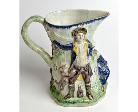 A rare Richard Meir Astbury pearlware Fair Hebe jug, signed 'J.Voyez 1788'., and with 'Astbury' mark to the base.
Provenance: