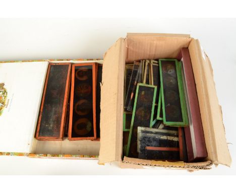 Negatives, magic lantern slides etc. A large collection in various formats.