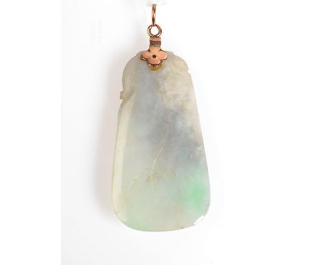 A jade gold mounted pendent.