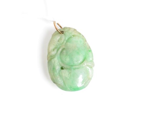 A fruit carved jade pendent.