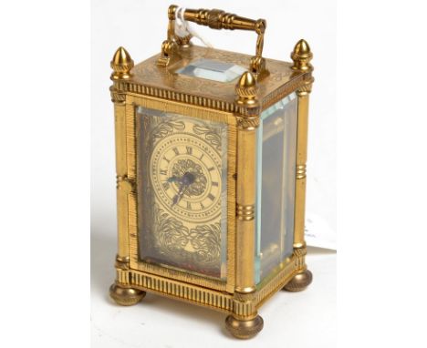 A French miniature carriage clock. Condition Report: The clock is in good condition, we have had it going, but no guarantees.
