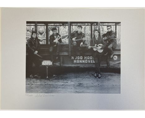ASTRID KIRCHHERR SIGNED PRINT. A limited edition lithograph print on thick stock of a photograph taken by Astrid Kirchherr in