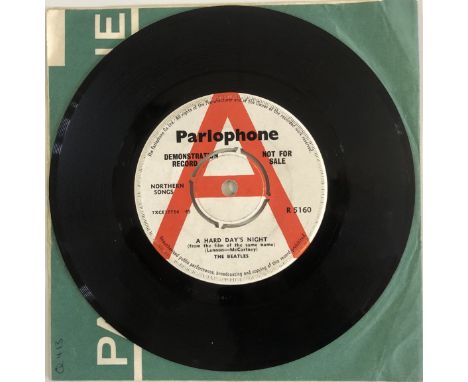 THE BEATLES - A HARD DAY'S NIGHT - ORIGINAL UK PARLOPHONE 7" DEMO (R 5160). Fantastic to see original UK 7" demo of A Hard Da