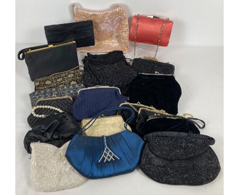 A collection of 20 vintage &amp; modern evening bags to include beaded examples. 