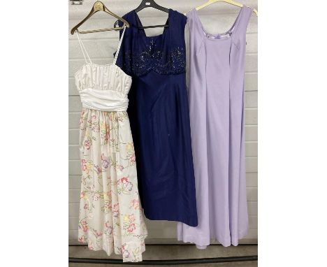 3 vintage 1980's sleeveless bridesmaid and evening dresses. To include Josh Charles. 