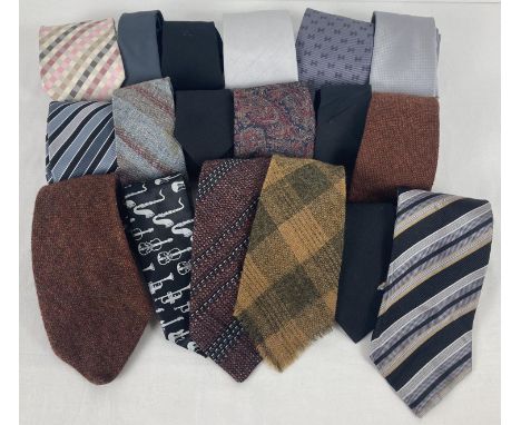 A box of assorted vintage &amp; modern men's ties. To include: Tie Rack, Thomas Nash, Cadiss, Debenhams and Scottish woollen 