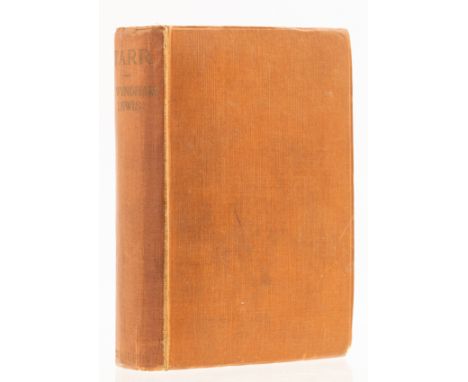 Lewis (Wyndham) Tarr, first edition, Ford Madox Ford's copy with his ownership stamp "Ford Madox Hueffer" on front free endpa