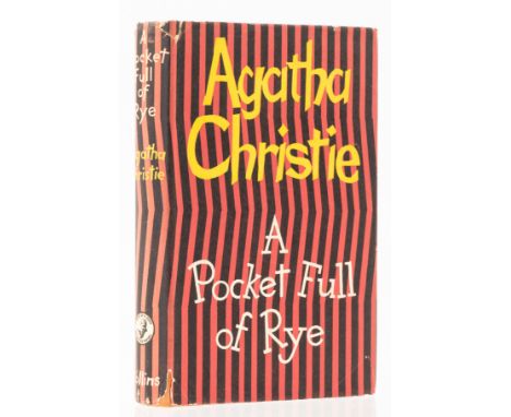 Christie (Agatha) A Pocket Full of Rye, first edition, light strips of toning on endpapers, pencil inscriptions rubbed out on